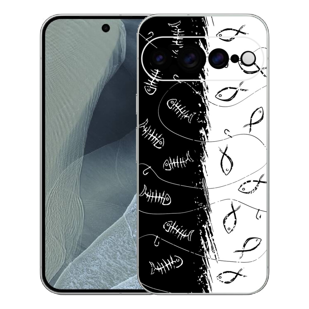 Gelový kryt mmCase na Google Pixel 11 Pro XL - kostry a rybky