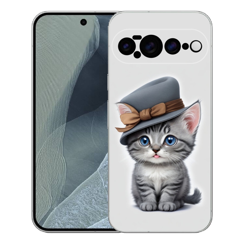 Gelový kryt mmCase na Google Pixel 11 Pro XL - kotě s kloboukem