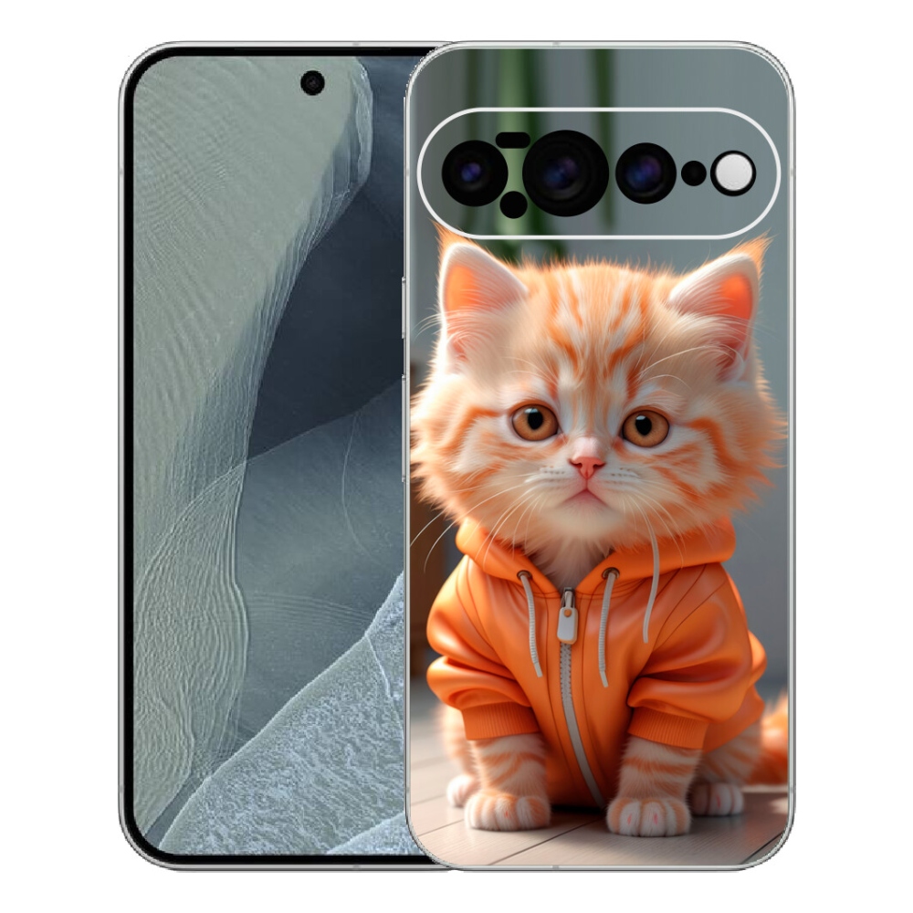 Gelový kryt mmCase na Google Pixel 11 Pro XL - kotě v mikině