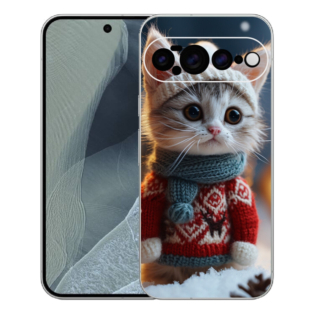 Gelový kryt mmCase na Google Pixel 11 Pro XL - kotě ve svetru