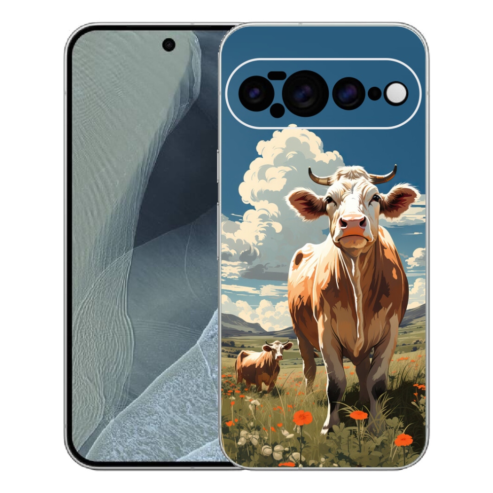 Gelový kryt mmCase na Google Pixel 11 Pro XL - krávy na louce