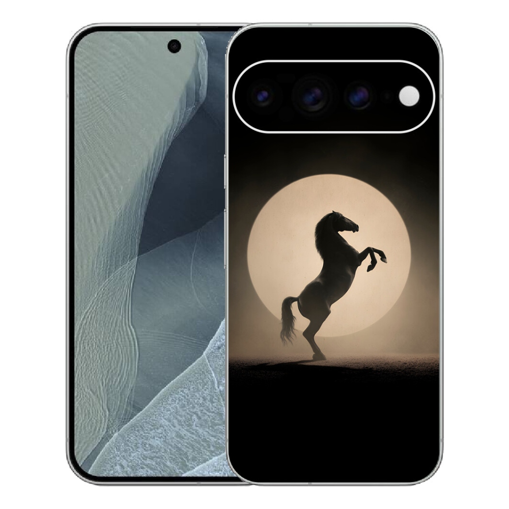 Gelový kryt mmCase na Google Pixel 11 Pro XL - kůň v siluetě