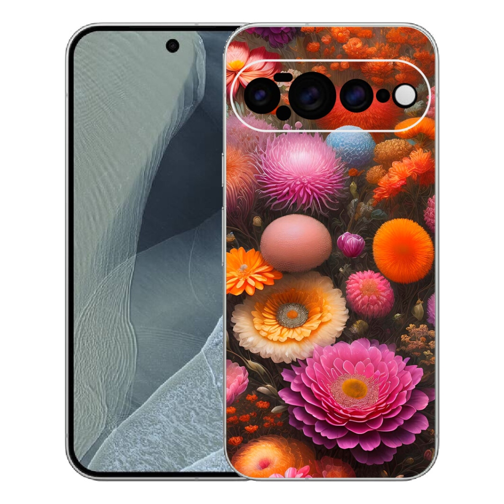 Gelový kryt mmCase na Google Pixel 11 Pro XL - květinová kompozice