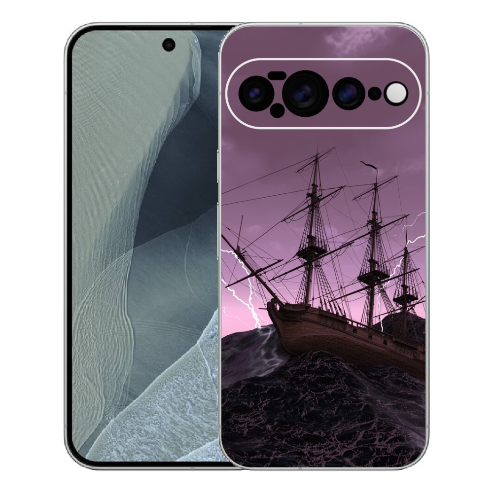 Gelový kryt mmCase na Google Pixel 11 Pro XL - loď v bouři