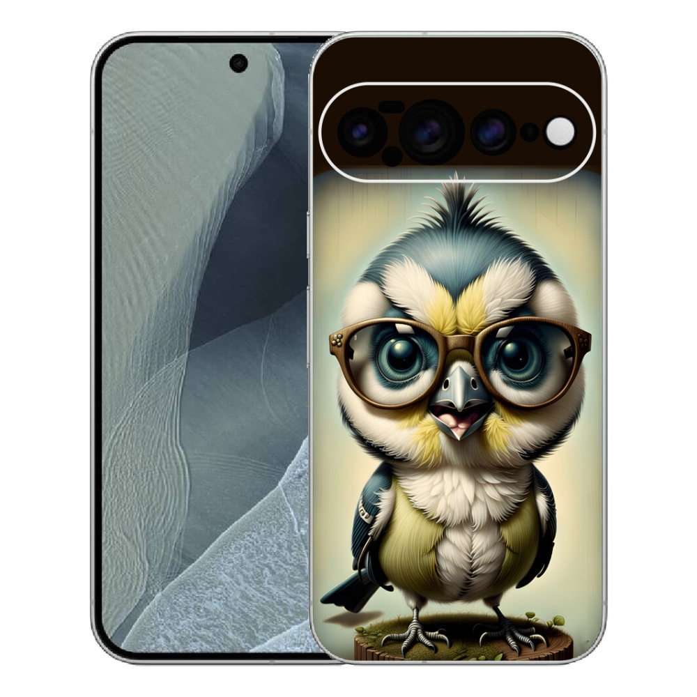 Gelový kryt mmCase na Google Pixel 11 Pro XL - mládě s brýlemi