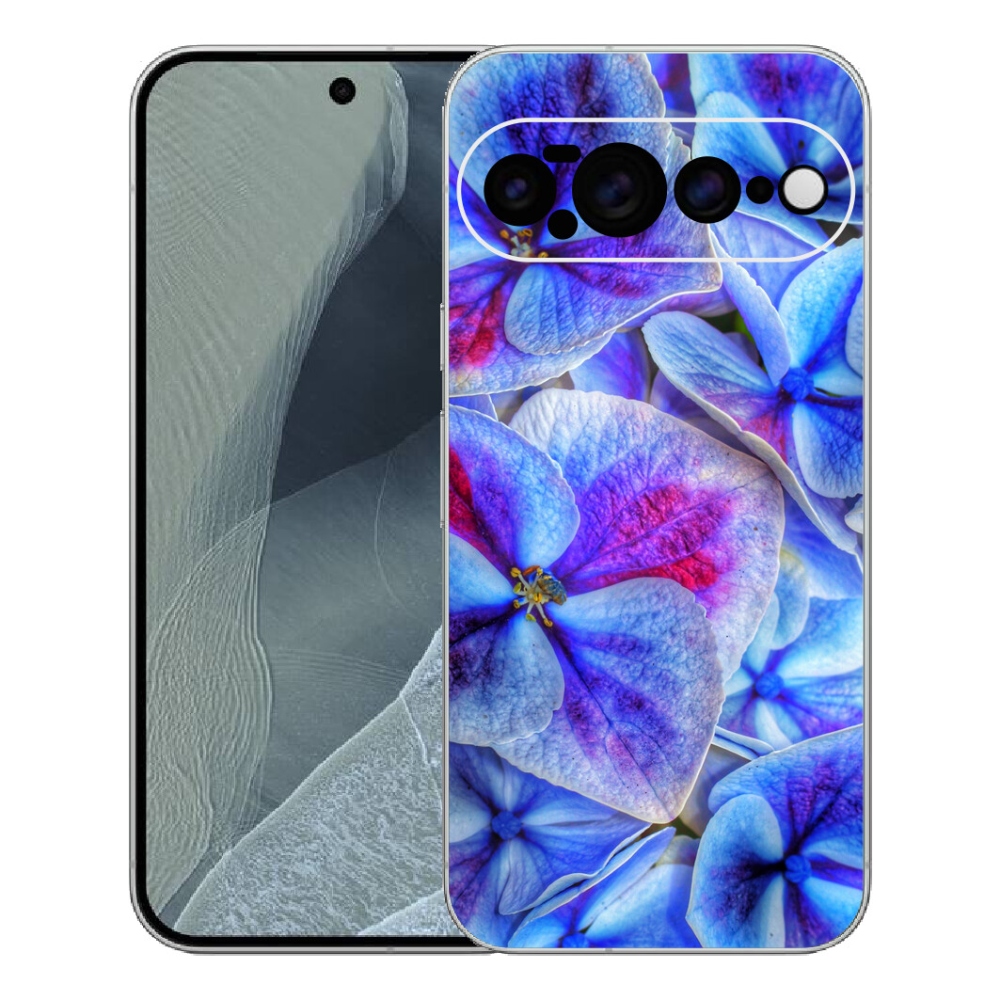 Gelový kryt mmCase na Google Pixel 11 Pro XL - modré květy 1