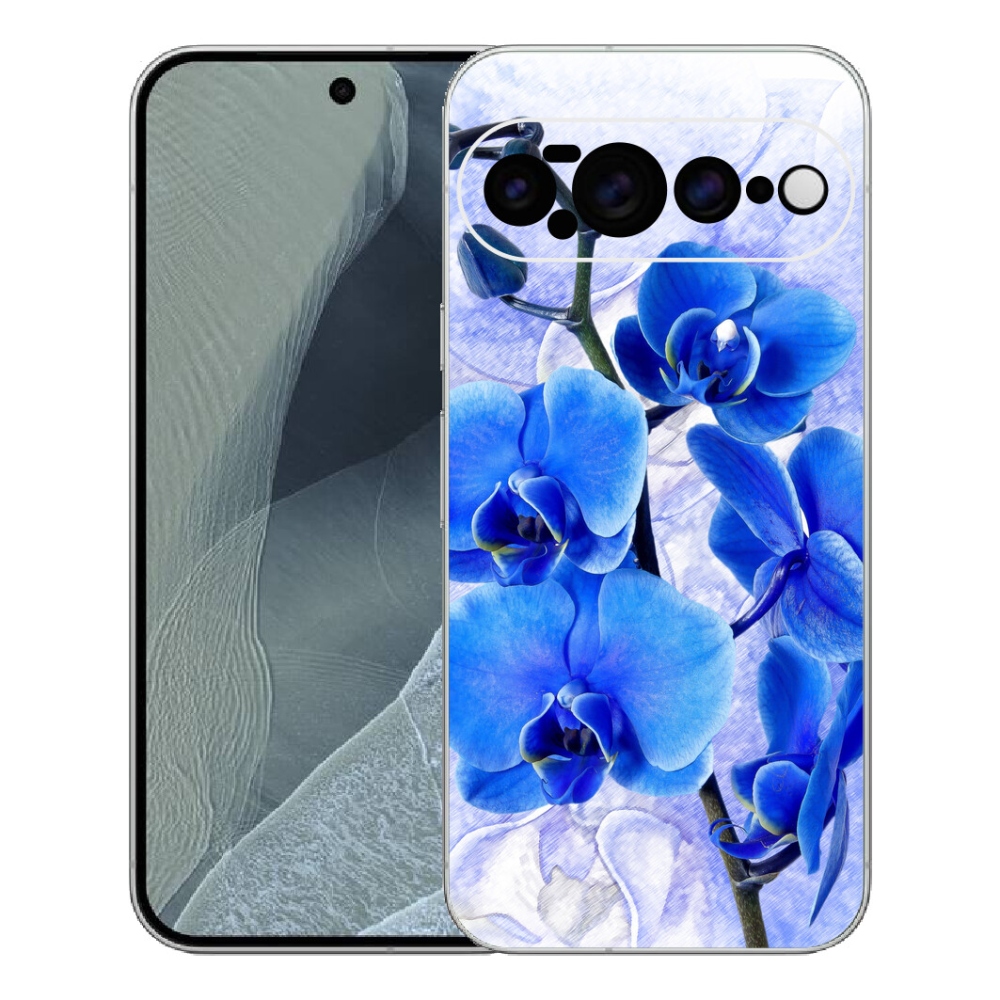 Gelový kryt mmCase na Google Pixel 11 Pro XL - modré květy