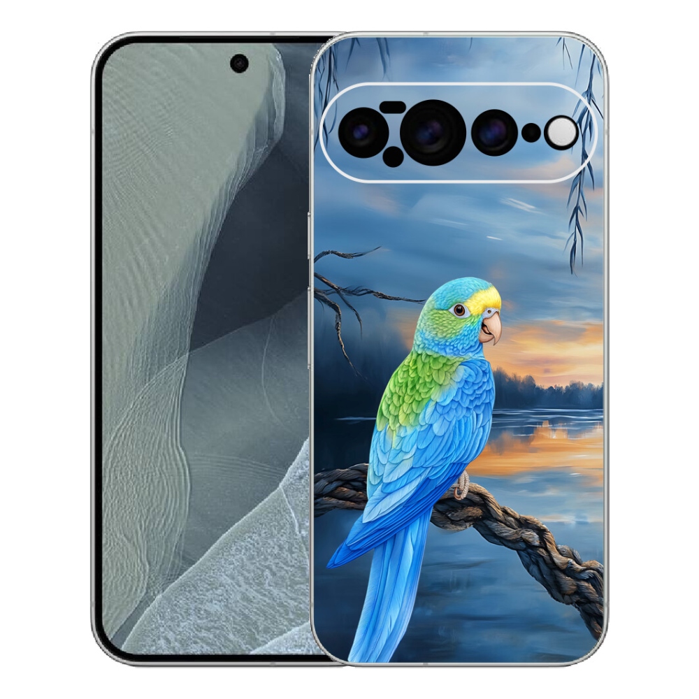 Gelový kryt mmCase na Google Pixel 11 Pro XL - modrý papoušek