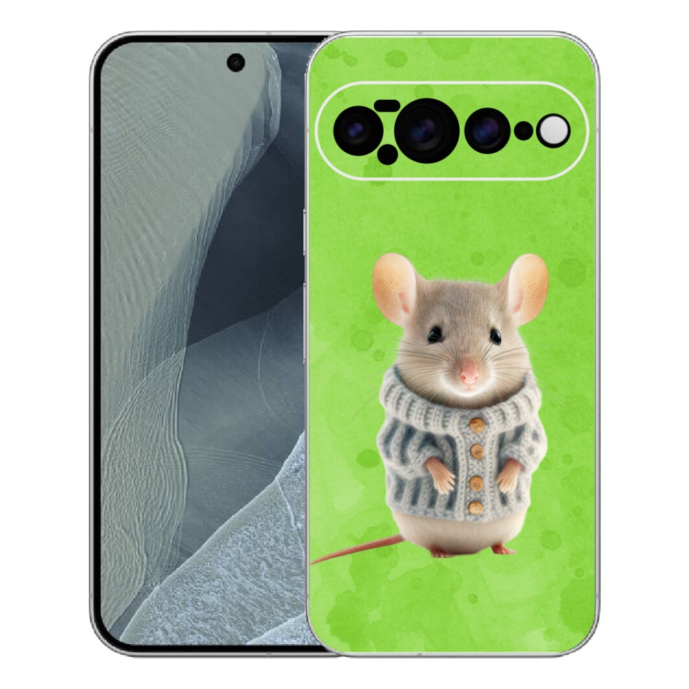 Gelový kryt mmCase na Google Pixel 11 Pro XL - myška ve svetru