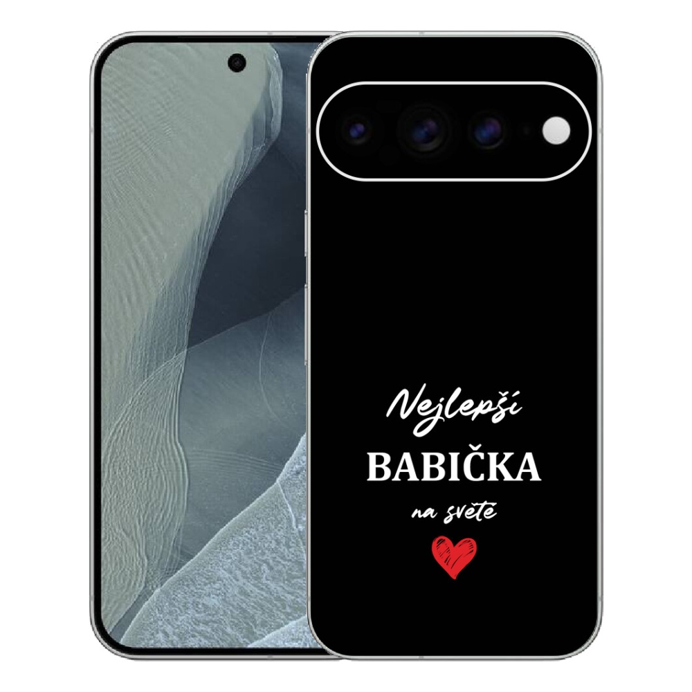Gelový kryt mmCase na Google Pixel 11 Pro XL - nejlepší babička 1 černé pozadí