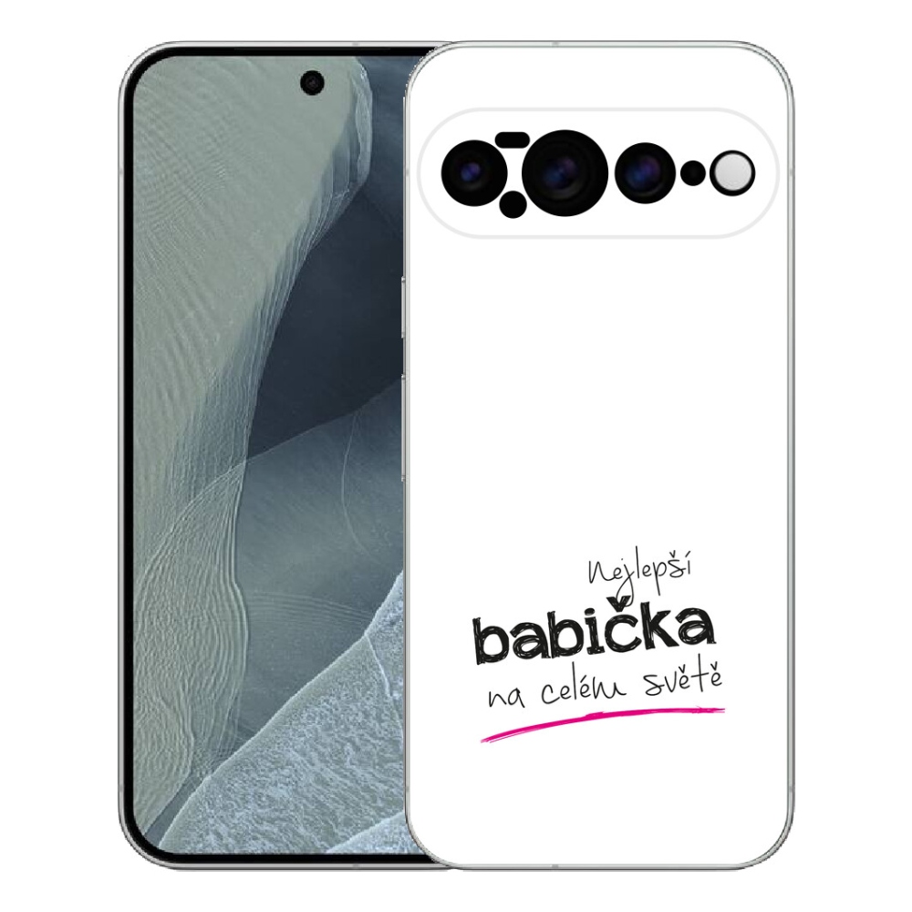 Gelový kryt mmCase na Google Pixel 11 Pro XL - nejlepší babička 4 bílé pozadí