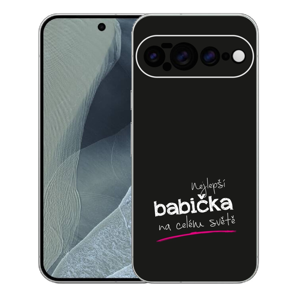 Gelový kryt mmCase na Google Pixel 11 Pro XL - nejlepší babička 4 černé pozadí