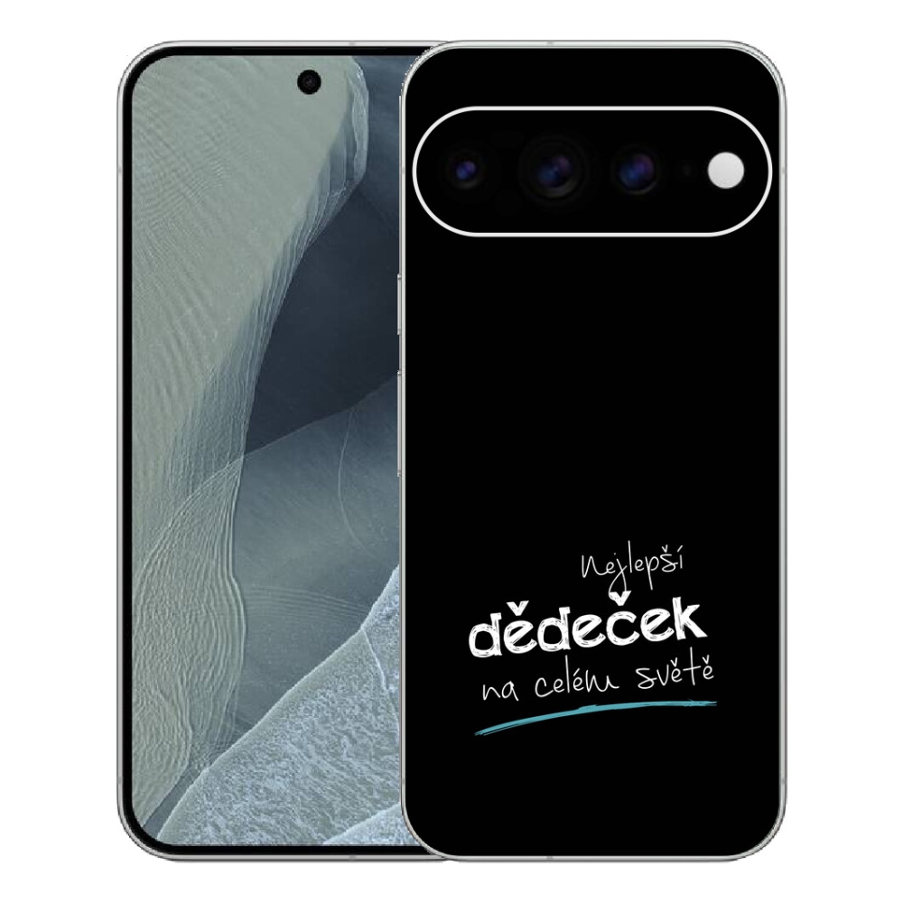 Gelový kryt mmCase na Google Pixel 11 Pro XL - nejlepší dědeček 3 černé pozadí