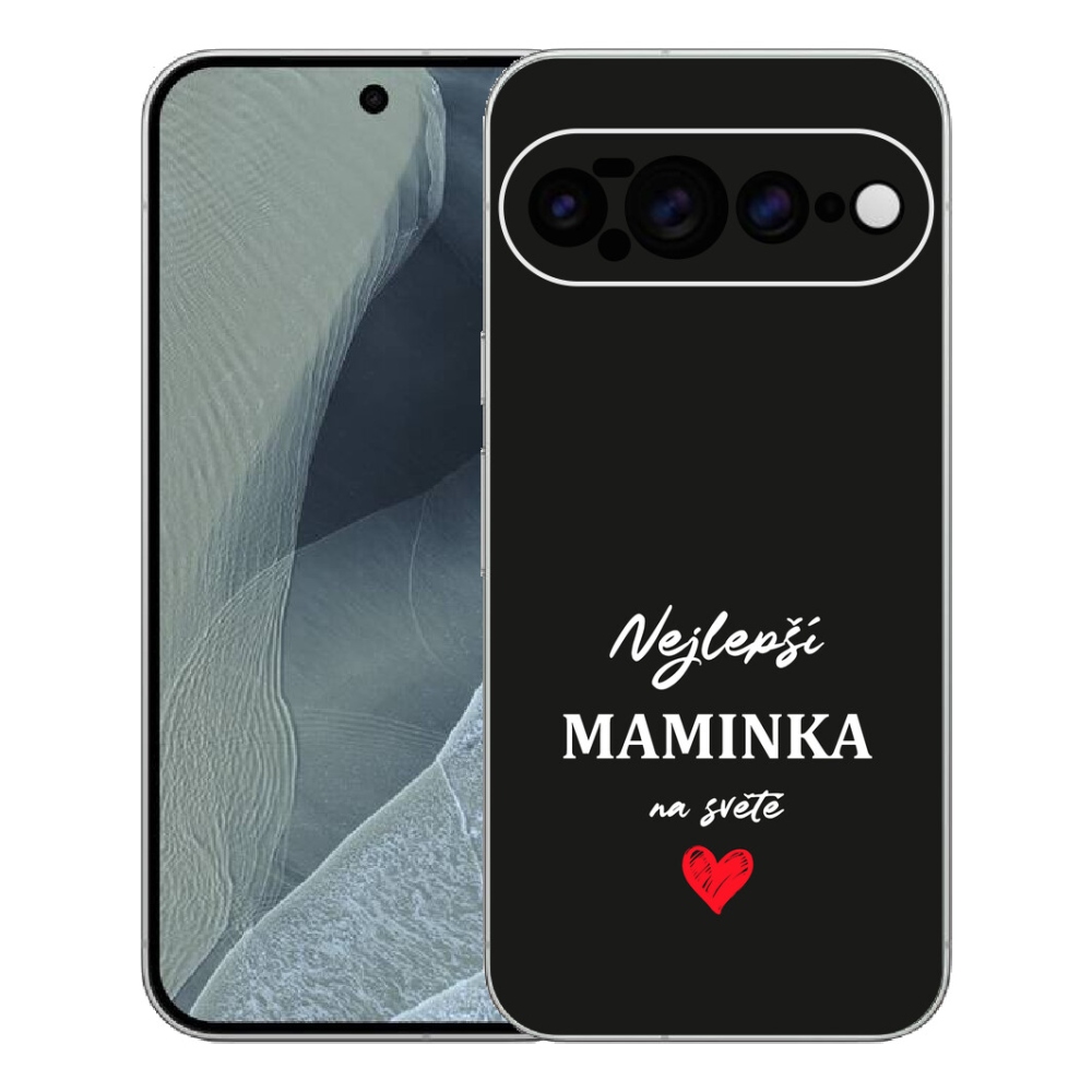 Gelový kryt mmCase na Google Pixel 11 Pro XL - nejlepší maminka 1 černé pozadí