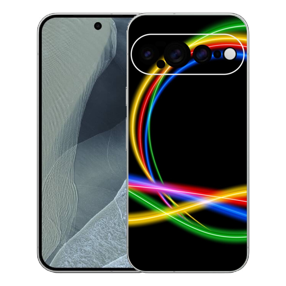 Gelový kryt mmCase na Google Pixel 11 Pro XL - neonové kruhy
