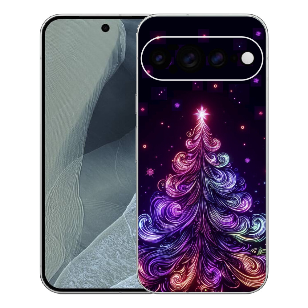 Gelový kryt mmCase na Google Pixel 11 Pro XL - neonový vánoční stromek 1
