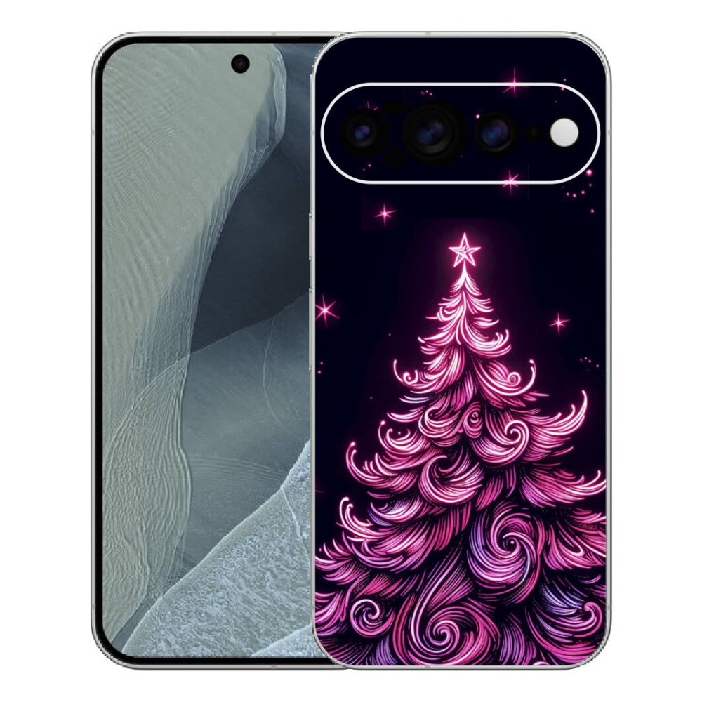 Gelový kryt mmCase na Google Pixel 11 Pro XL - neonový vánoční stromek 2