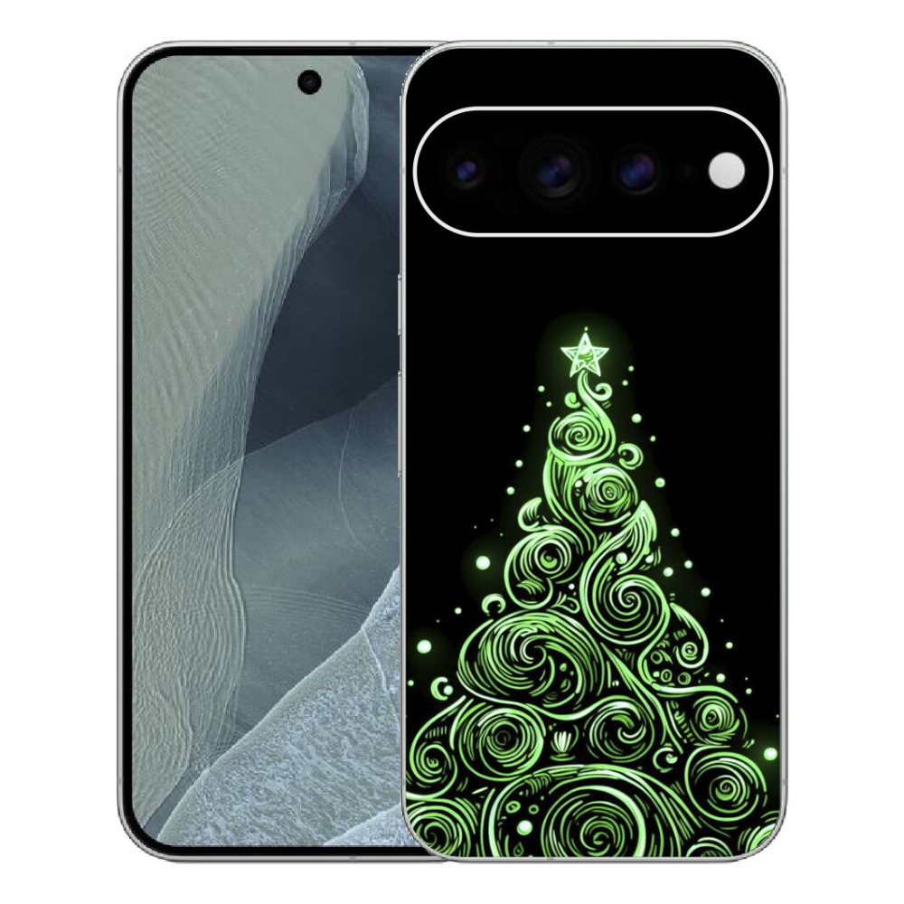 Gelový kryt mmCase na Google Pixel 11 Pro XL - neonový vánoční stromek 3