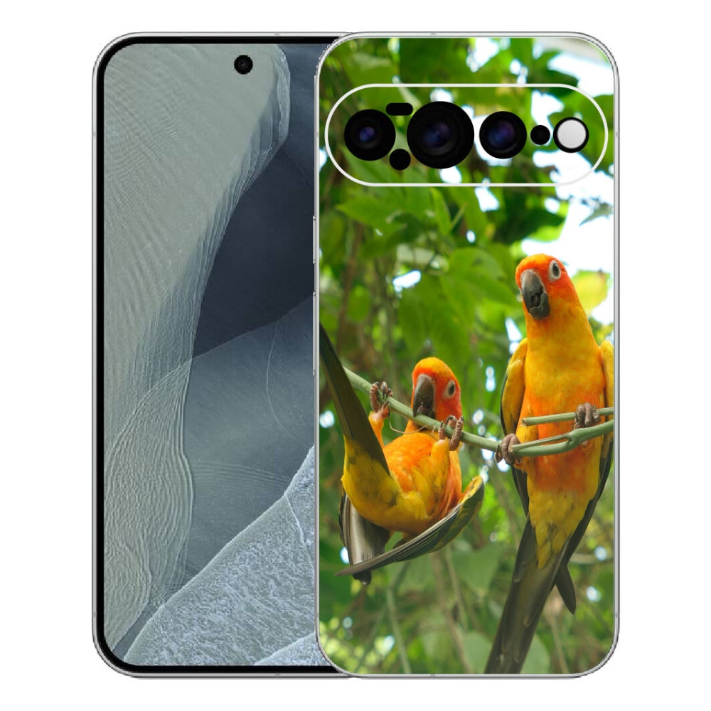 Gelový kryt mmCase na Google Pixel 11 Pro XL - papoušci aratingy