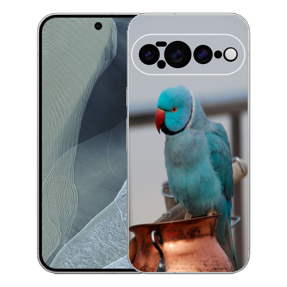 Gelový kryt mmCase na Google Pixel 11 Pro XL - papoušek alexandr modrý