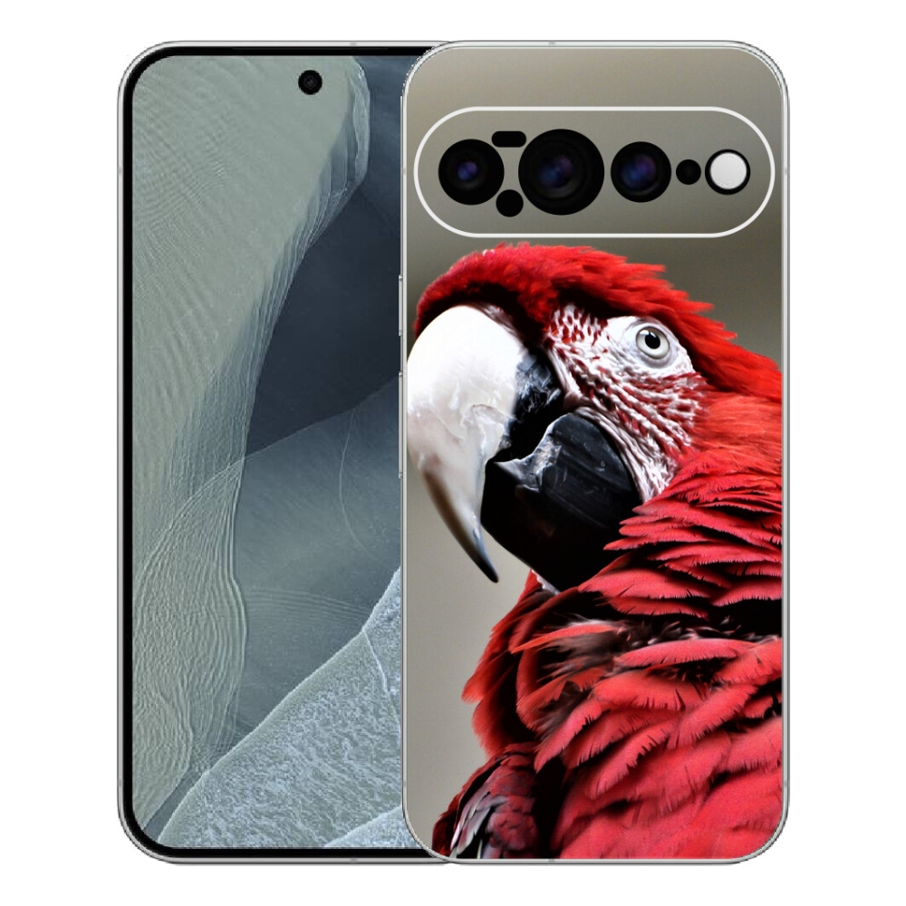 Gelový kryt mmCase na Google Pixel 11 Pro XL - papoušek ara červený