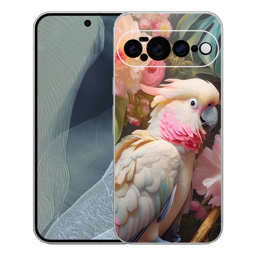 Gelový kryt mmCase na Google Pixel 11 Pro XL - papoušek kakadu růžový 2
