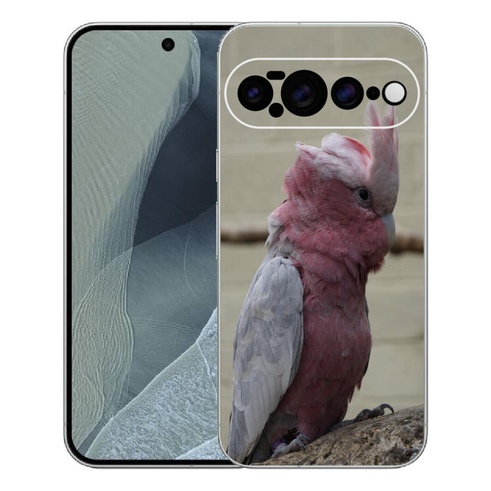 Gelový kryt mmCase na Google Pixel 11 Pro XL - papoušek kakadu růžový