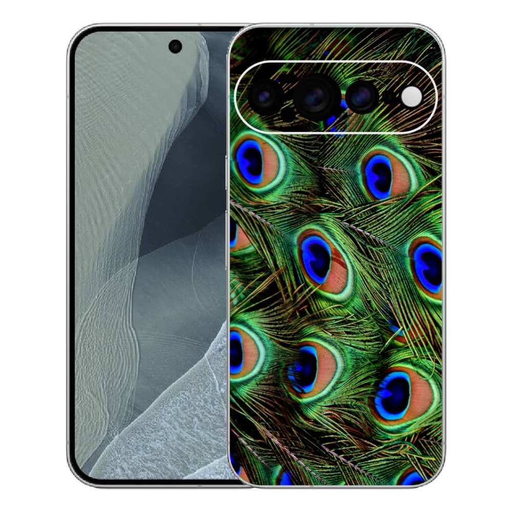 Gelový kryt mmCase na Google Pixel 11 Pro XL - paví peří