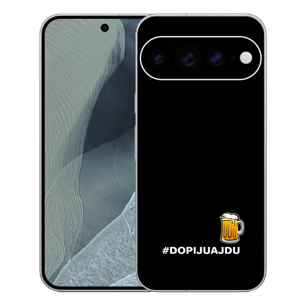 Gelový kryt mmCase na Google Pixel 11 Pro XL - pivní motiv 1 černé pozadí