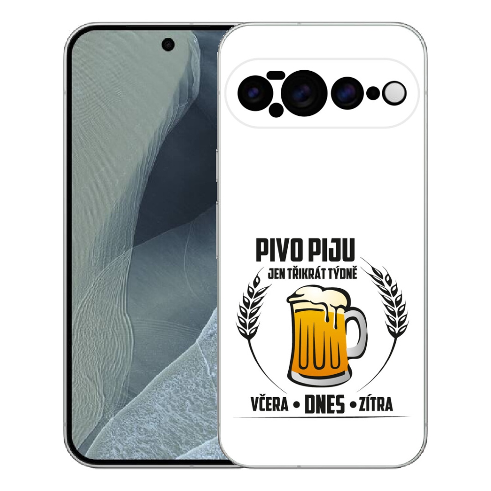 Gelový kryt mmCase na Google Pixel 11 Pro XL - pivní motiv bílé pozadí