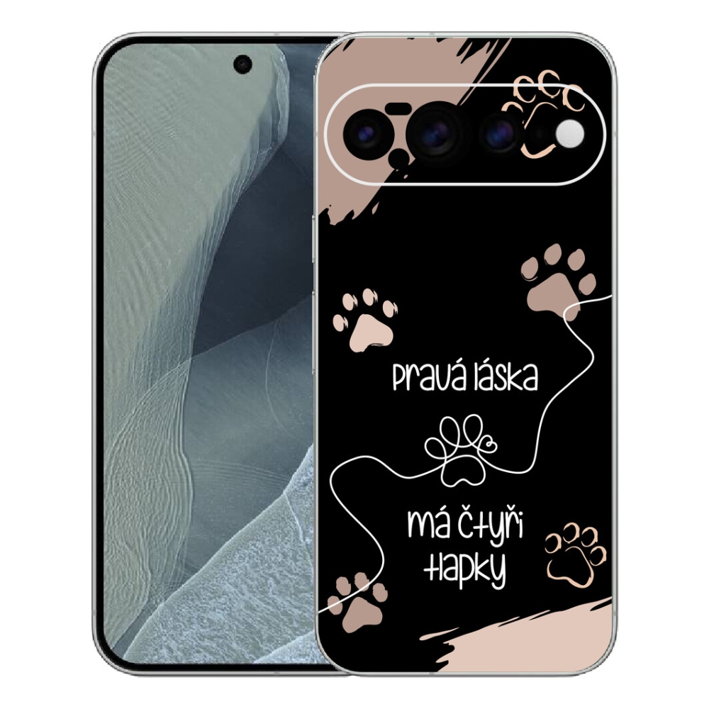 Gelový kryt mmCase na Google Pixel 11 Pro XL - psí motiv 1 černé pozadí
