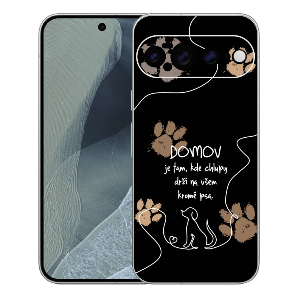 Gelový kryt mmCase na Google Pixel 11 Pro XL - psí motiv černé pozadí