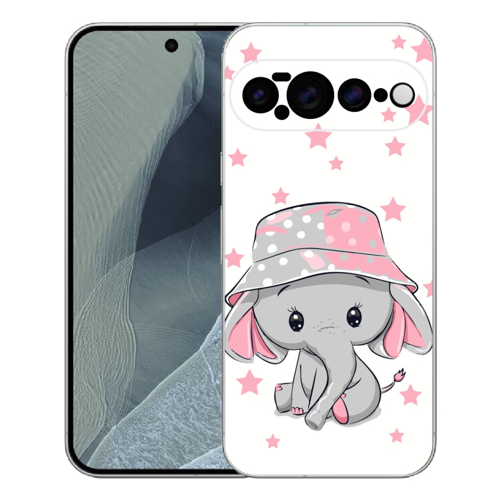 Gelový kryt mmCase na Google Pixel 11 Pro XL - růžový slon