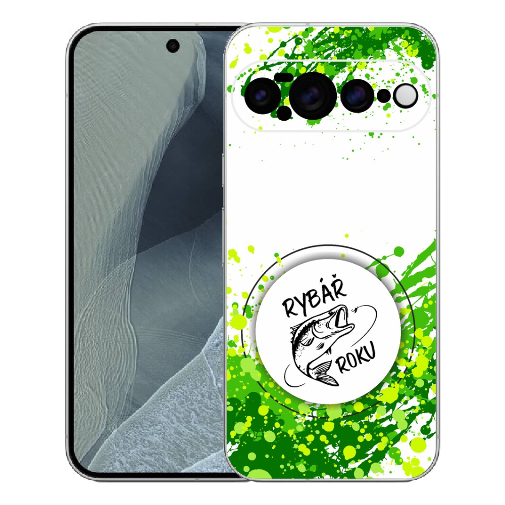Gelový kryt mmCase na Google Pixel 11 Pro XL - rybář roku bílé pozadí