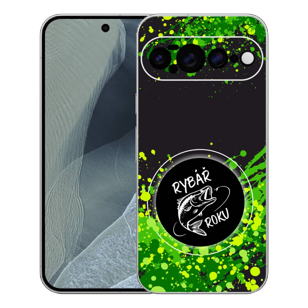 Gelový kryt mmCase na Google Pixel 11 Pro XL - rybář roku černé pozadí
