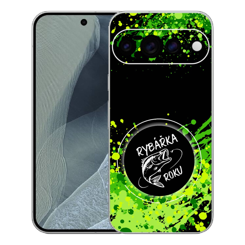 Gelový kryt mmCase na Google Pixel 11 Pro XL - rybářka roku černé pozadí