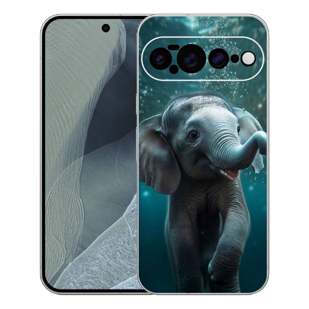 Gelový kryt mmCase na Google Pixel 11 Pro XL - slůně pod vodou