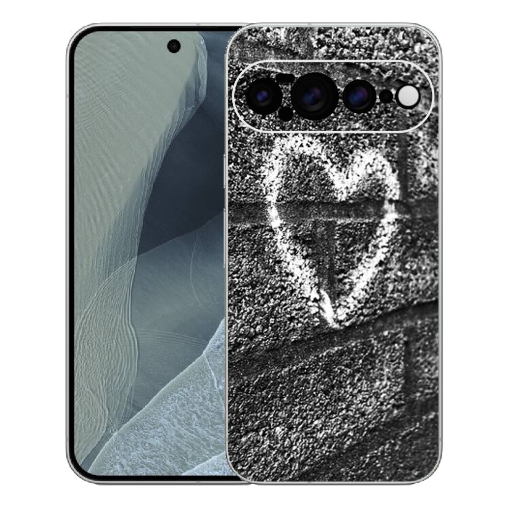 Gelový kryt mmCase na Google Pixel 11 Pro XL - srdce na zdi