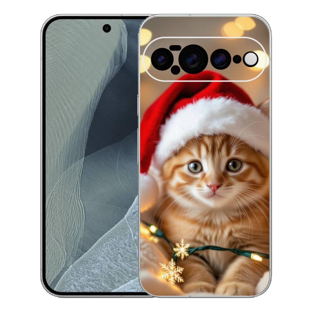 Gelový kryt mmCase na Google Pixel 11 Pro XL - vánoční kotě