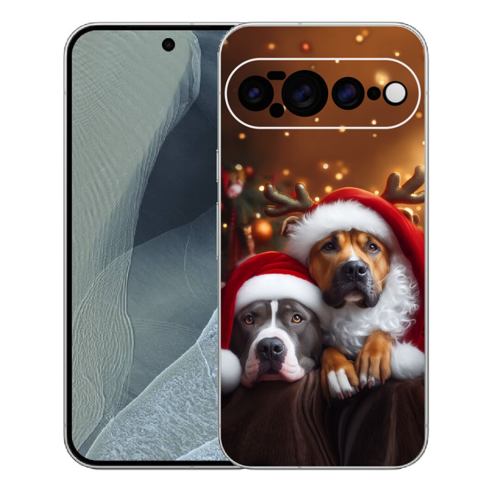 Gelový kryt mmCase na Google Pixel 11 Pro XL - vánoční psi