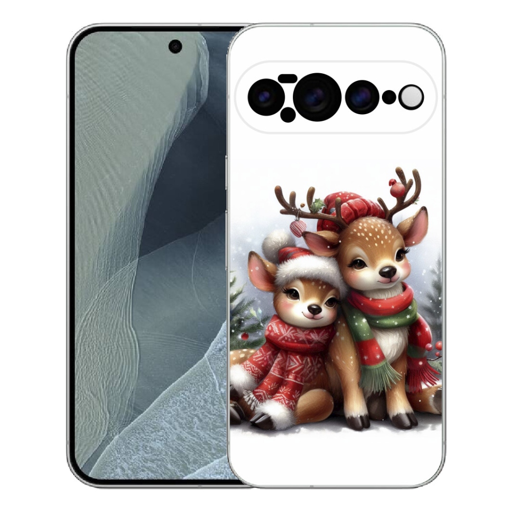 Gelový kryt mmCase na Google Pixel 11 Pro XL - vánoční sobi