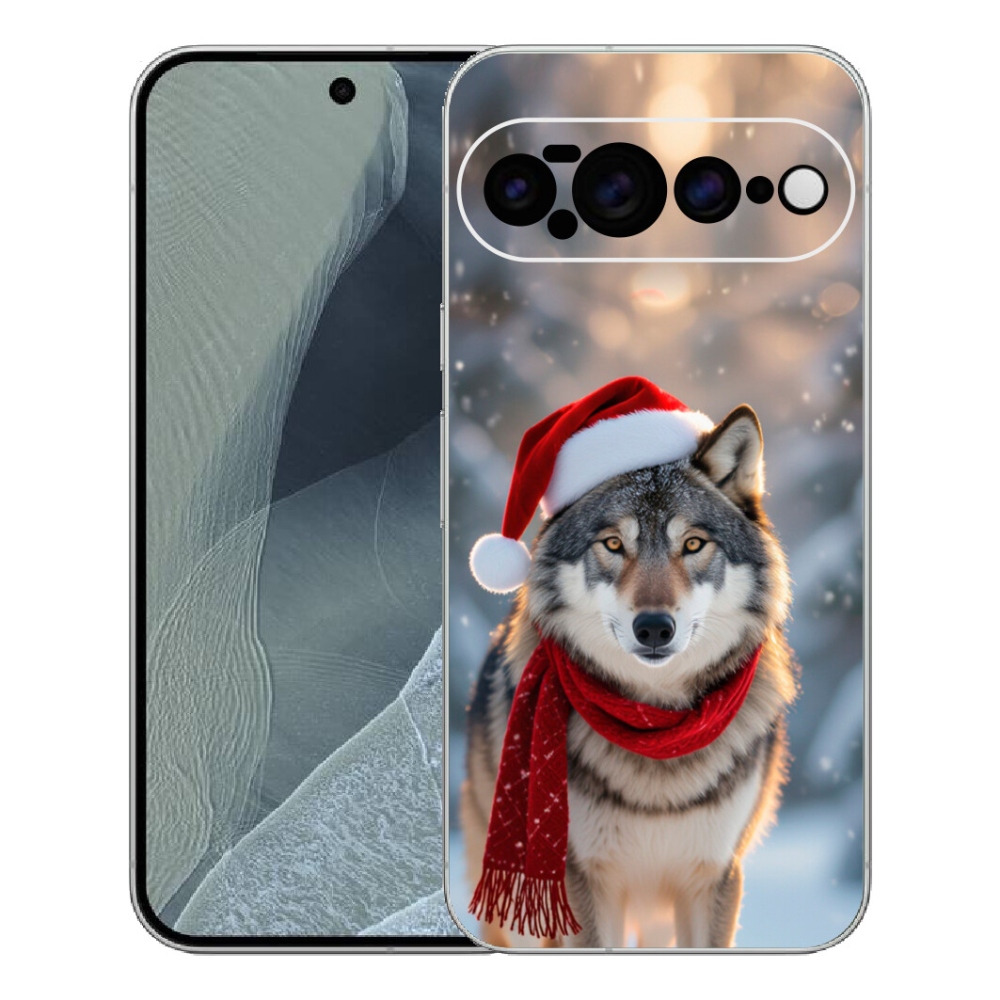 Gelový kryt mmCase na Google Pixel 11 Pro XL - vánoční vlk