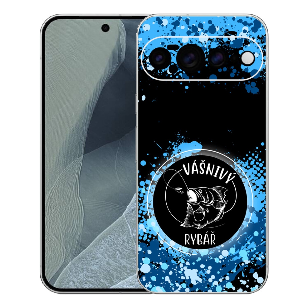 Gelový kryt mmCase na Google Pixel 11 Pro XL - vášnivý rybář černé pozadí