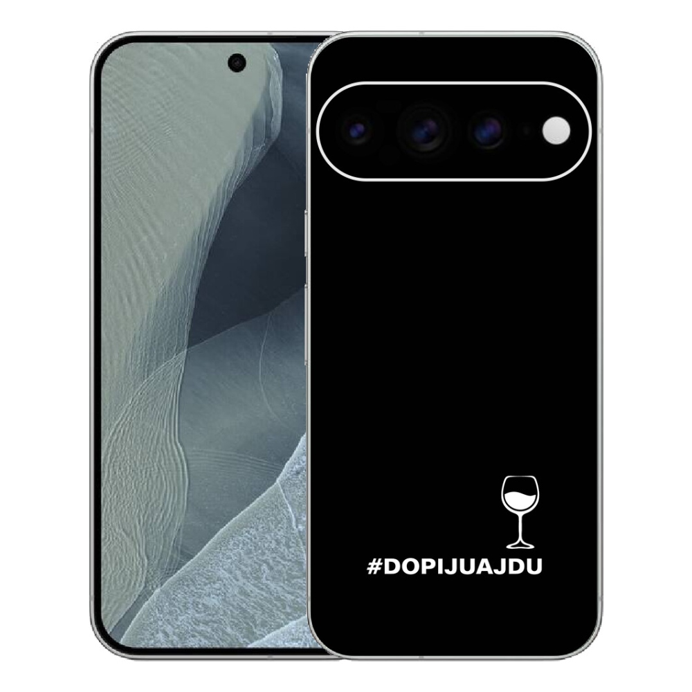 Gelový kryt mmCase na Google Pixel 11 Pro XL - vinný motiv černé pozadí