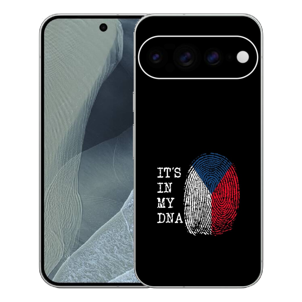 Gelový kryt mmCase na Google Pixel 11 Pro XL - vlajka otisk prstu černé pozadí