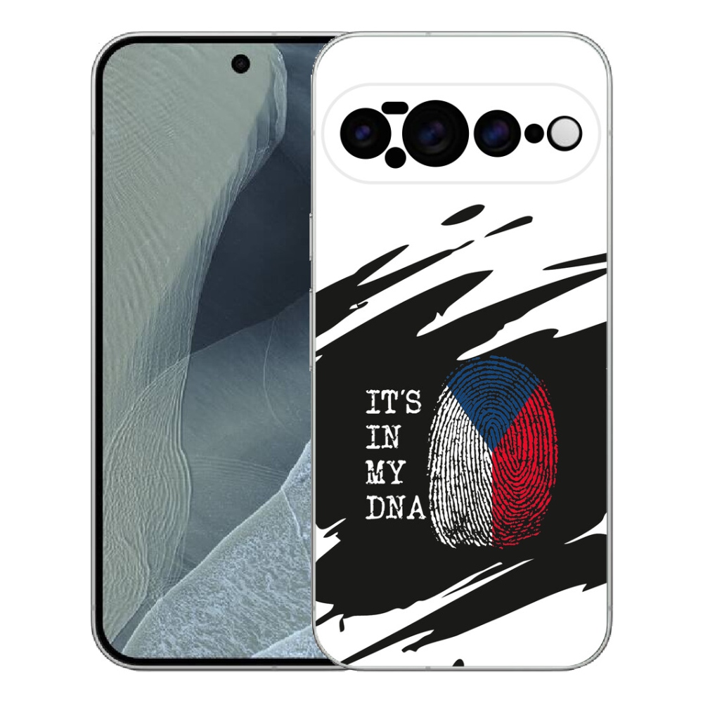 Gelový kryt mmCase na Google Pixel 11 Pro XL - vlajka otisk prstu černobílé pozadí