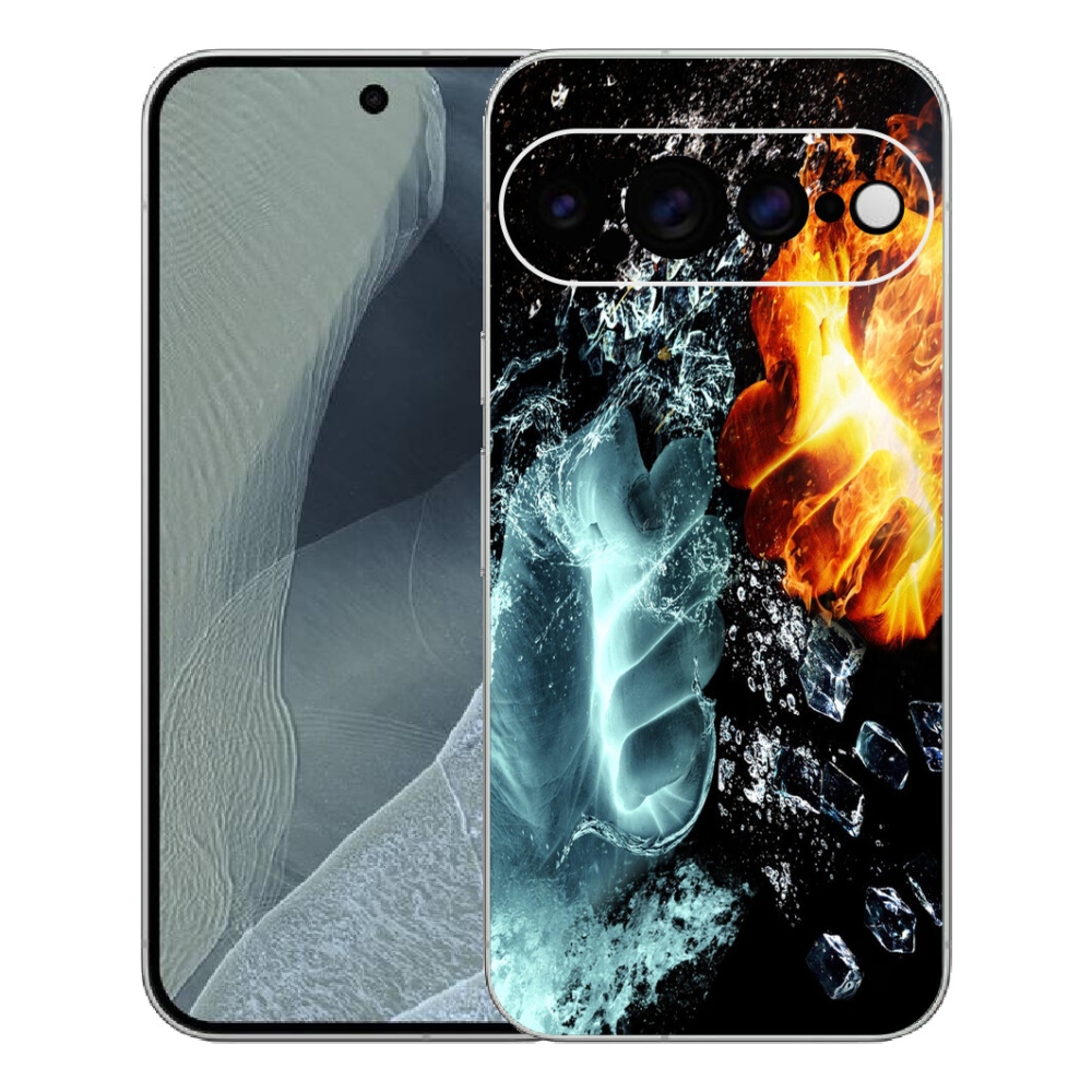 Gelový kryt mmCase na Google Pixel 11 Pro XL - voda a oheň