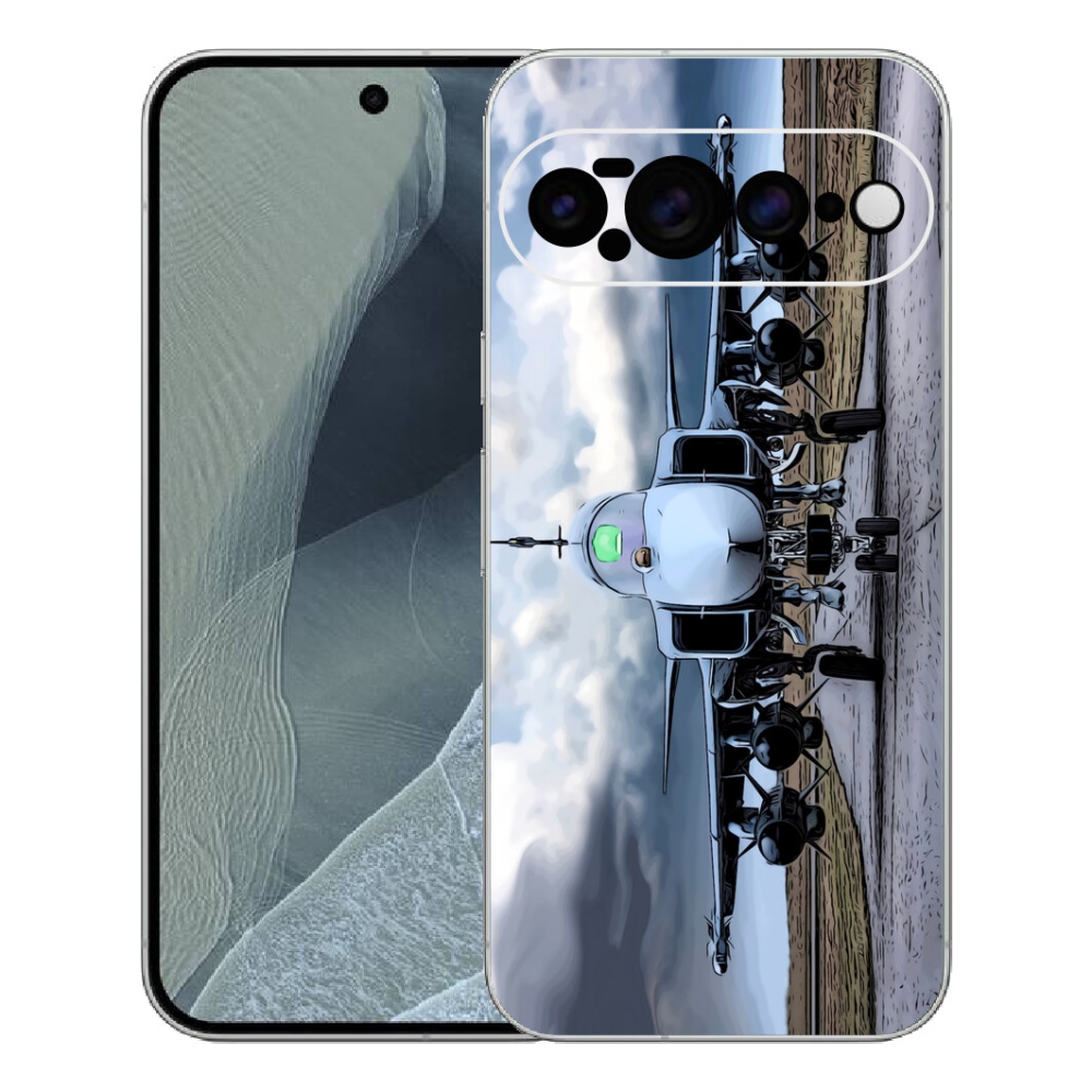 Gelový kryt mmCase na Google Pixel 11 Pro XL - vojenské letadlo