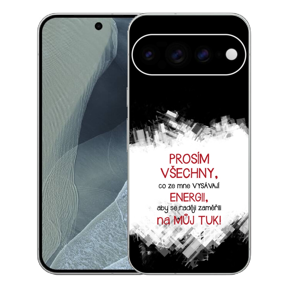 Gelový kryt mmCase na Google Pixel 11 Pro XL - vtipný text 1 červený