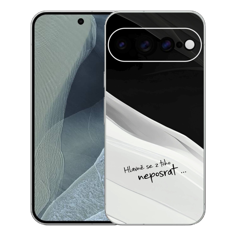 Gelový kryt mmCase na Google Pixel 11 Pro XL - vtipný text 13 bíločerné pozadí